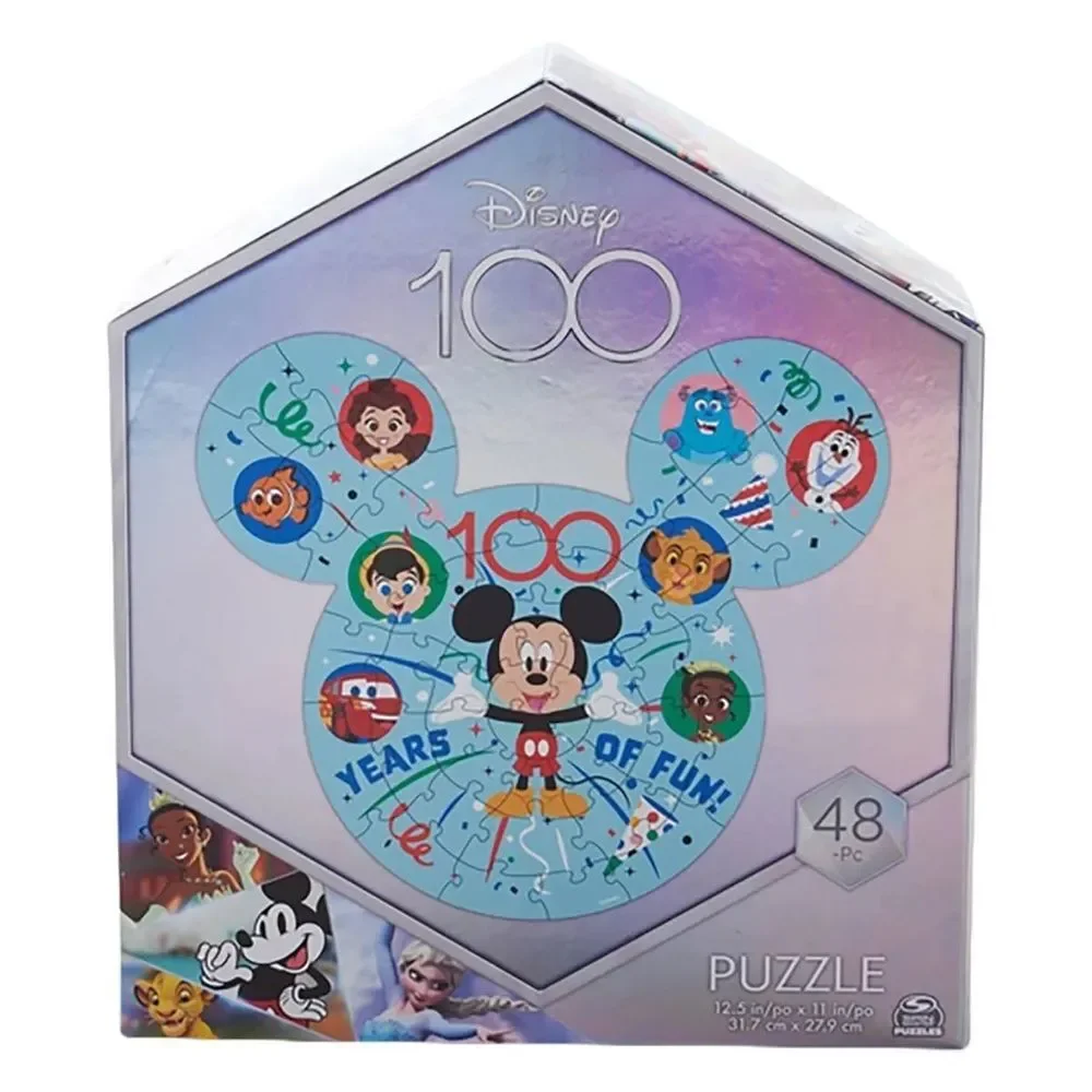 Disney Puzzle 100th Anniversary 48 Pieces Kids Ages 4 & Up Mickey Mouse Ears NWT